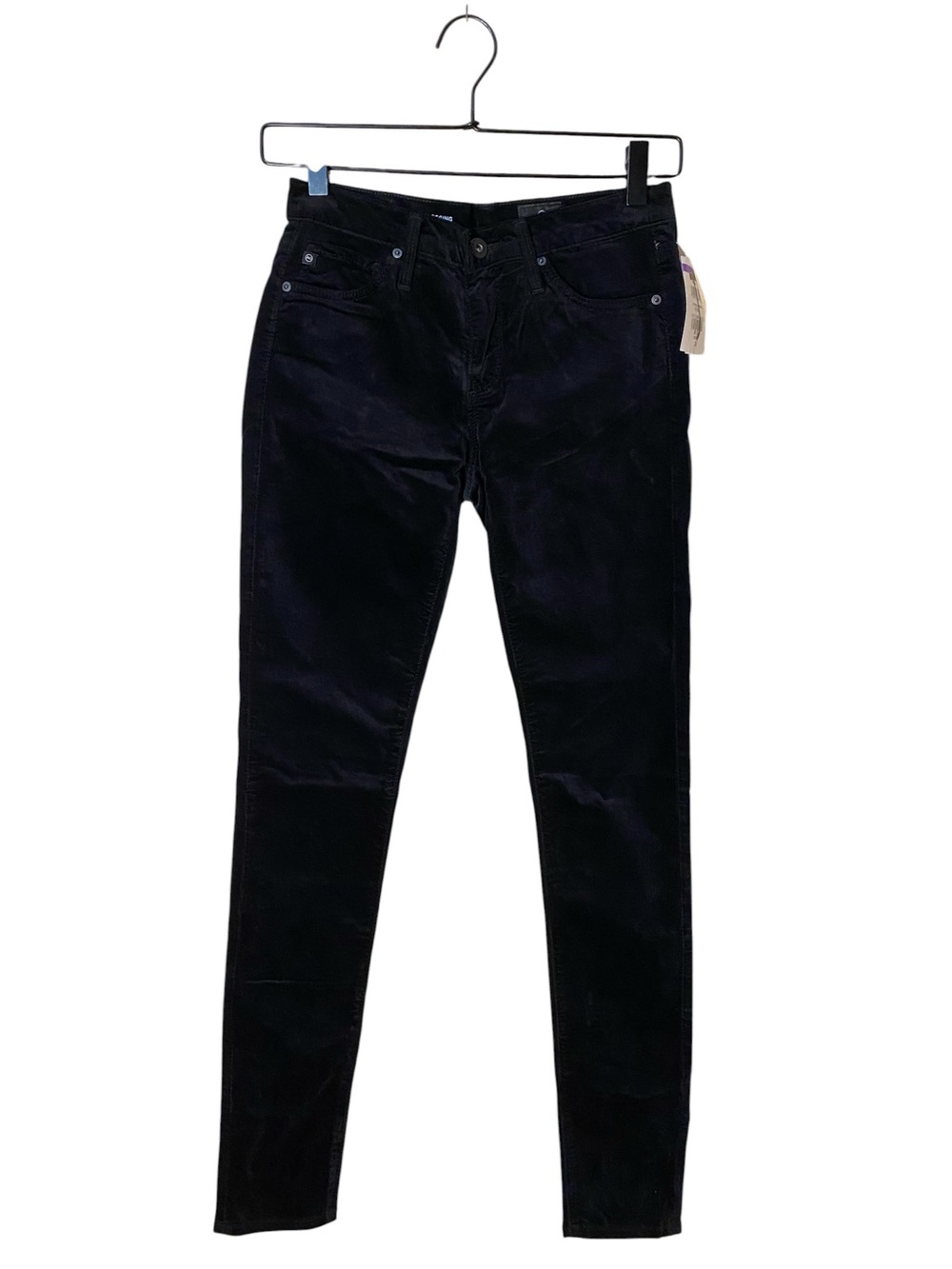 AG Adriano Goldschmied Black Velvet The Legging Super Skinny